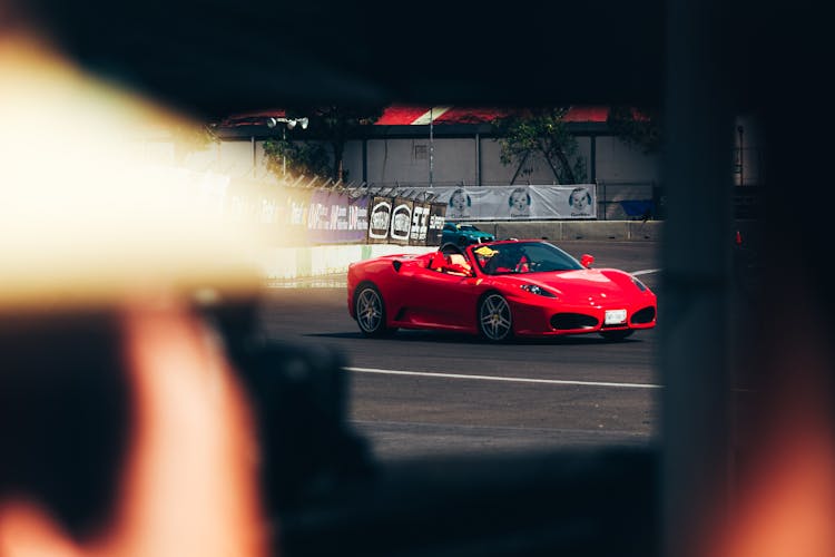 Modern Racing Car On Road