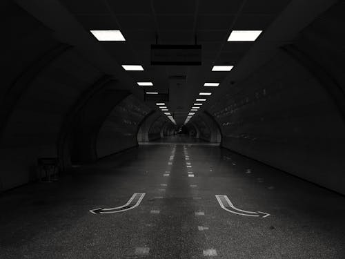 Free Grayscale Photo of Road Stock Photo