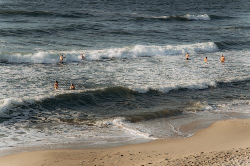 People Having Fun at the Beach 