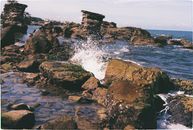 Brown Rock Formation on Sea