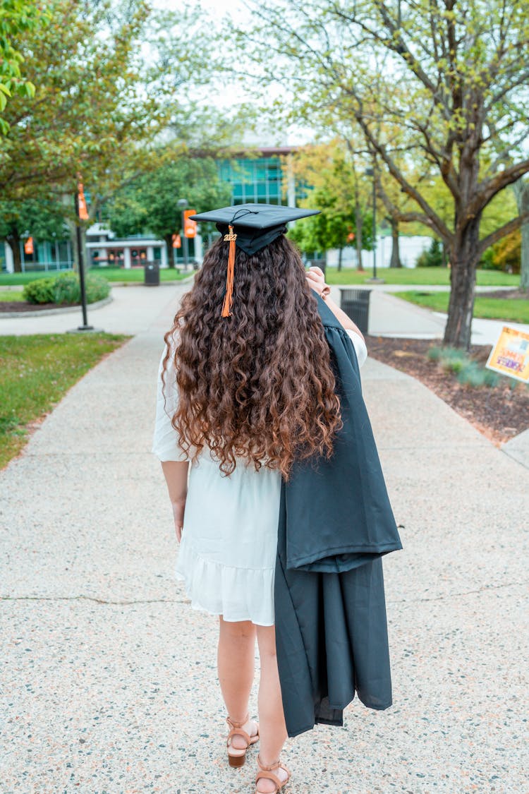 Back View Of A Graduate 