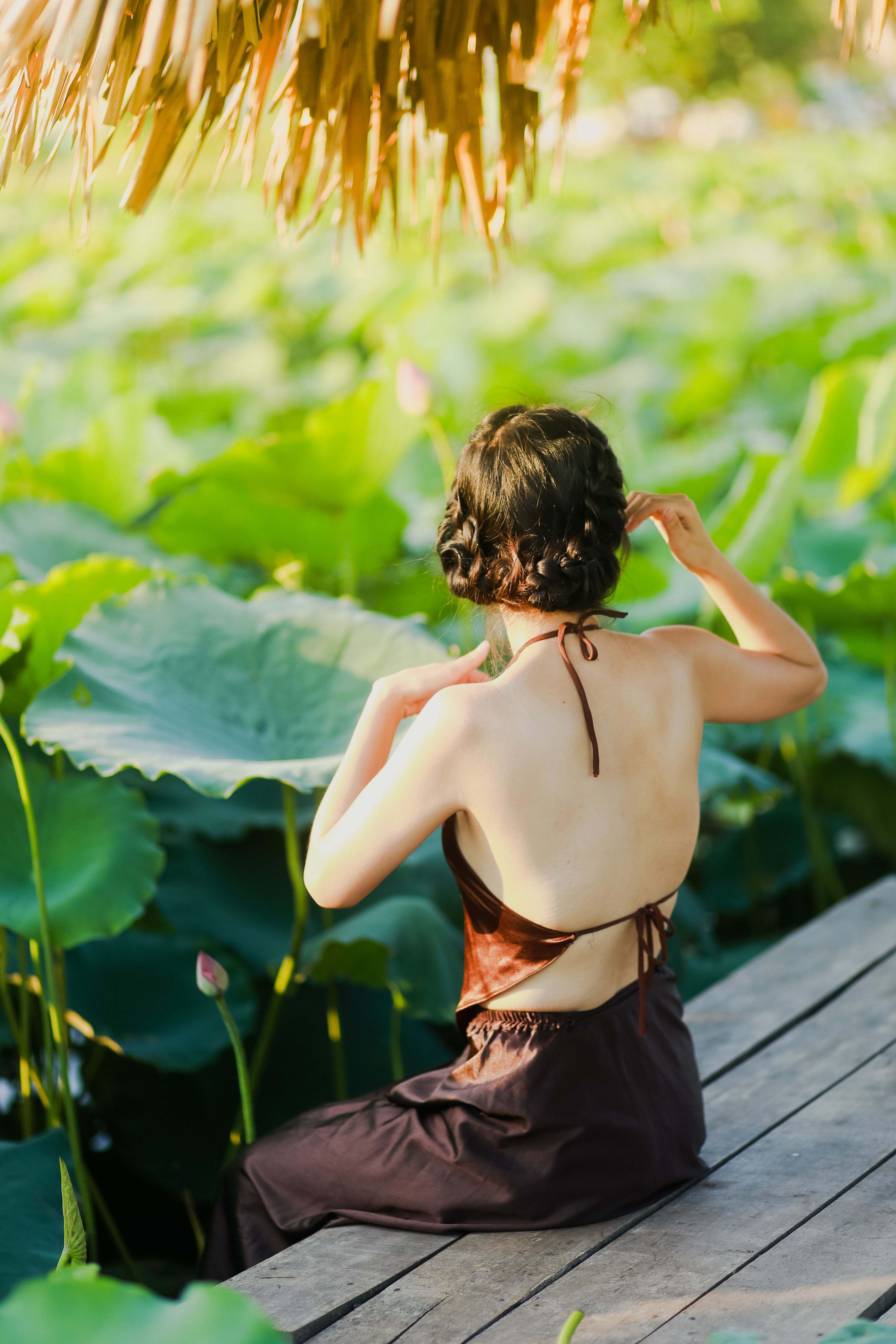 A Woman in White Backless Dress · Free Stock Photo
