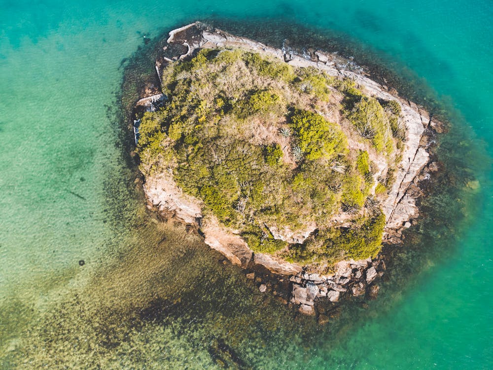 ドローン撮影, 島, 空中写真の無料の写真素材