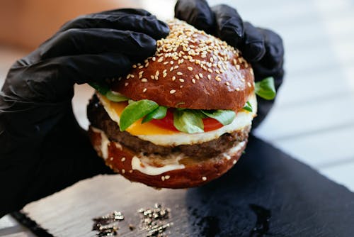 Fotobanka s bezplatnými fotkami na tému burger, cheeseburger, chlieb