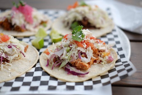 Free Close-Up Shot of Delicious Tacos Stock Photo