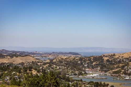 Free Breathtaking view of a hilly landscape under a clear blue sky, perfect for nature lovers. Stock Photo