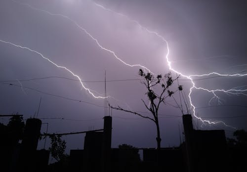 Free Thunderstorm During Night Time Stock Photo