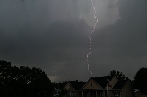 Lightning in the Gloomy Sky