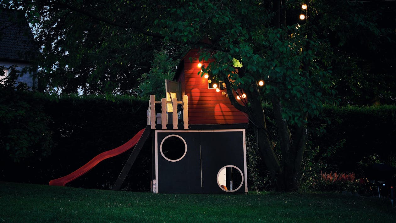 Play yard in a home