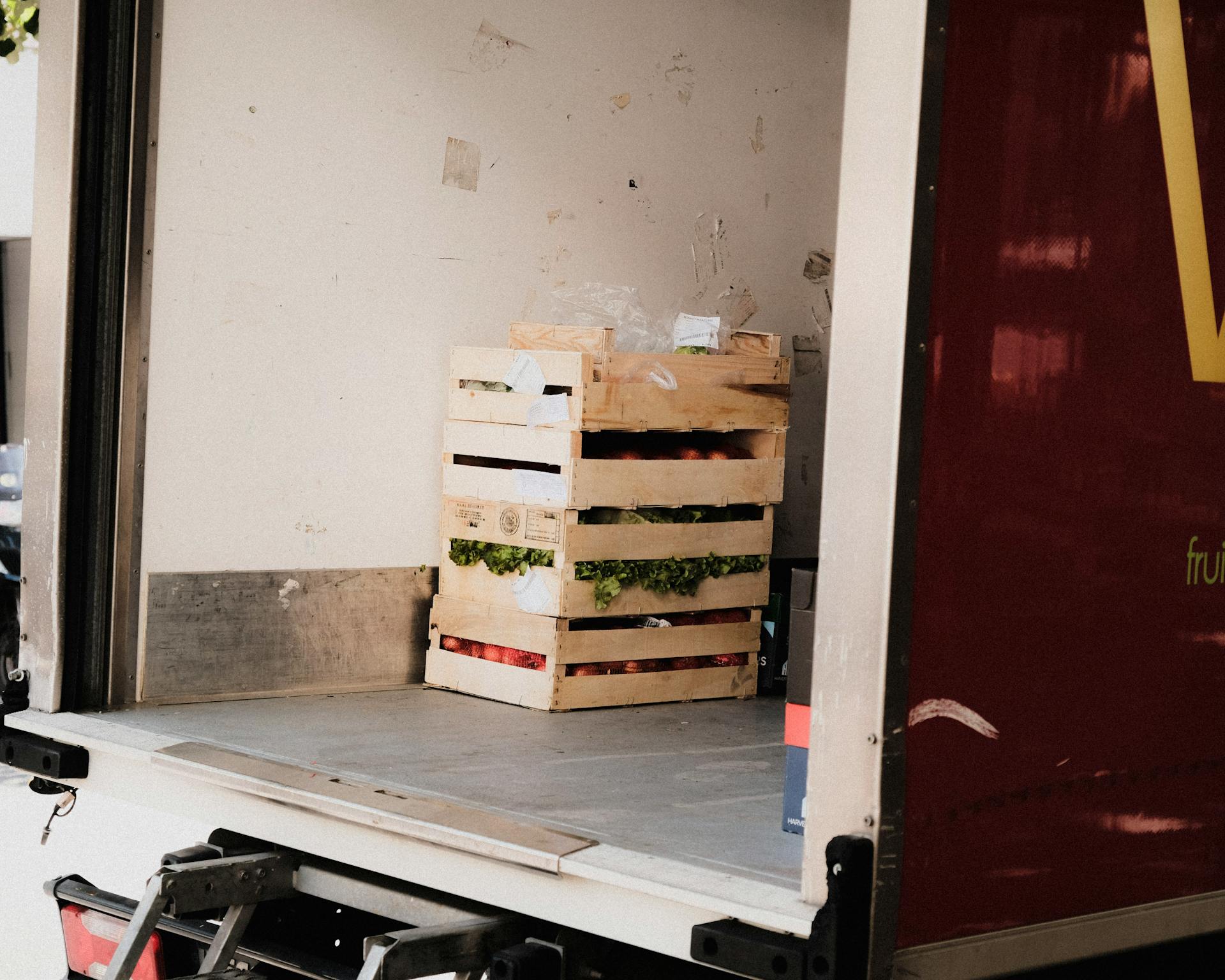 Truck Interior with Crates