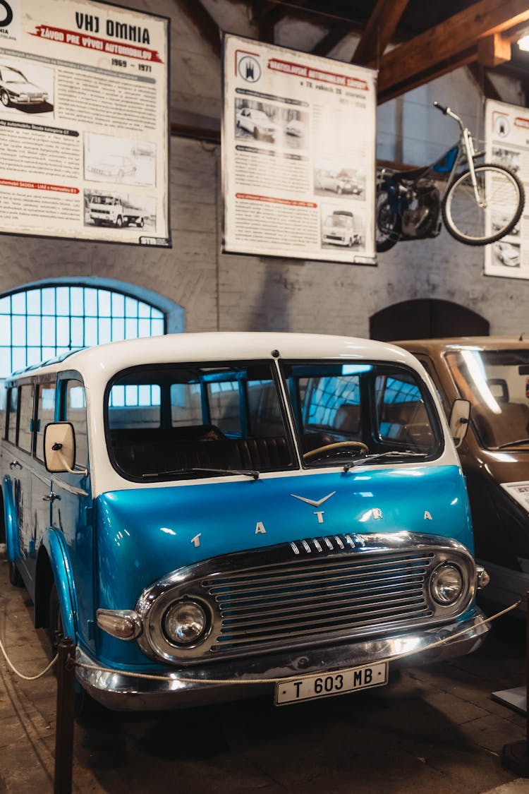 Vintage Minibus In Museum