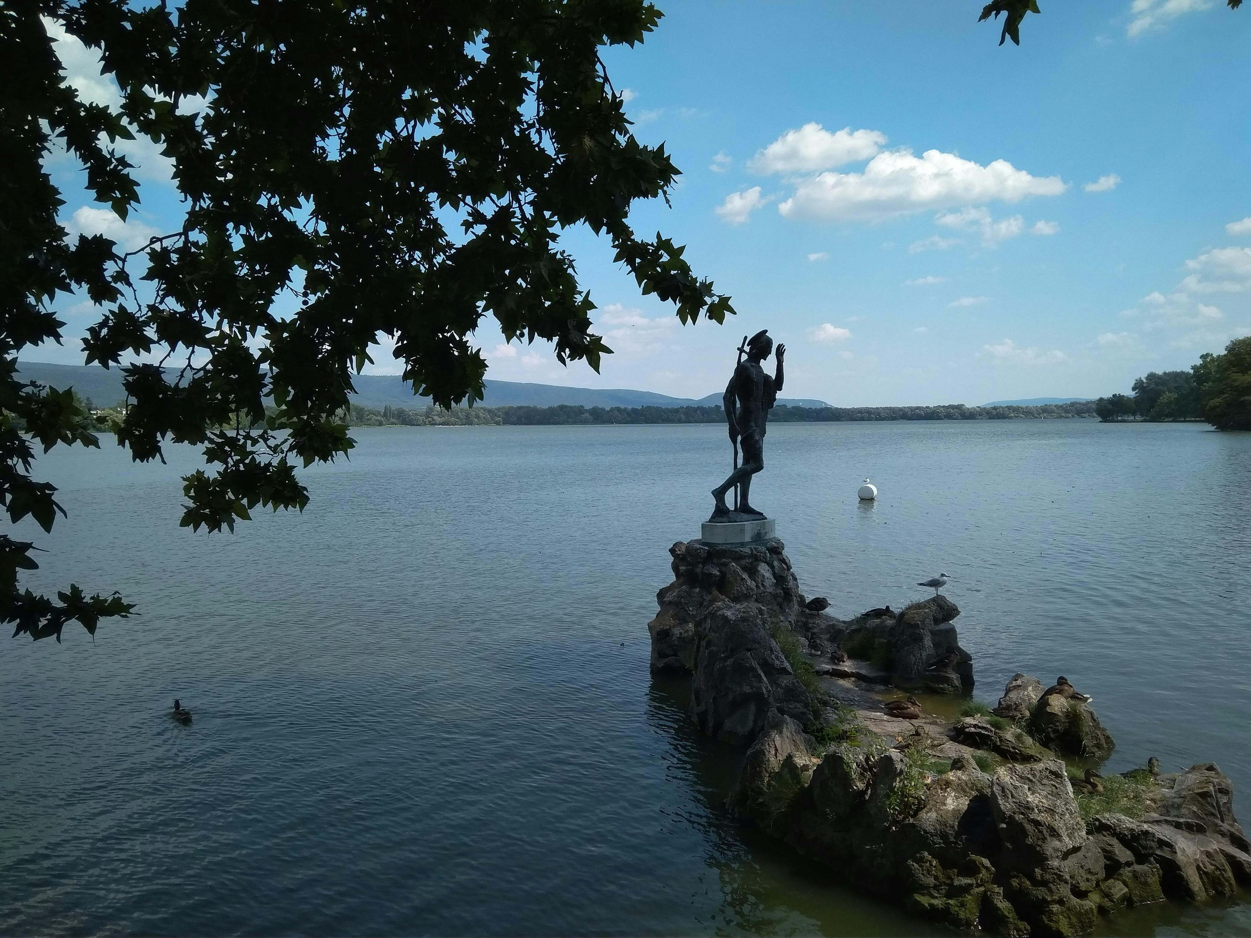 Free stock photo of statue, water