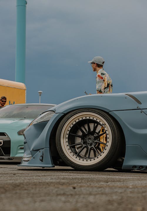 Front Wheel of a Sportscar