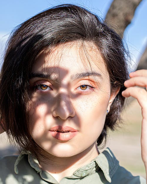 Foto profissional grátis de beleza, cara, fechar-se