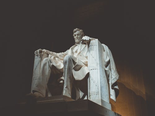 Low Angle Shot of Lincoln Memorial 