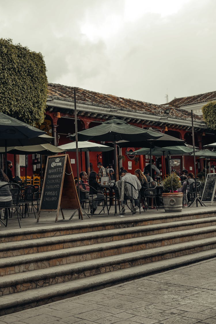 Customers On A Restaurant 