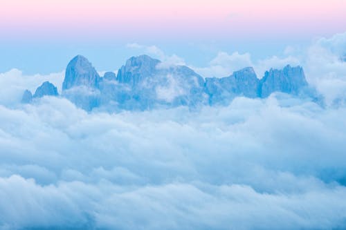 Darmowe zdjęcie z galerii z chmury, fotografia lotnicza, góry