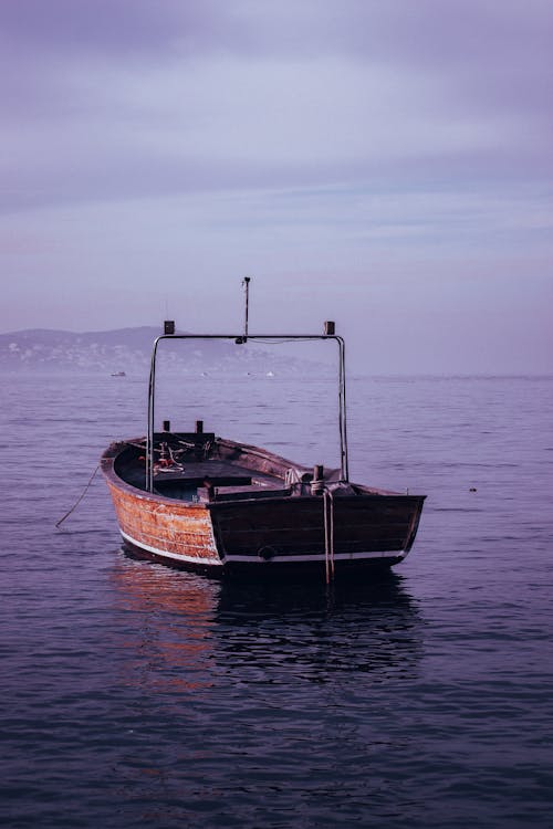 Old Rusty Boat in Sea