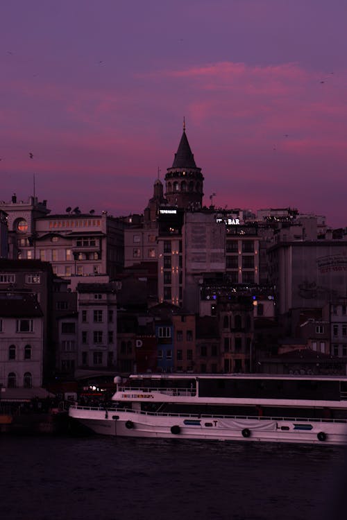 Galata Tower surrounded with Concrete Buildings 