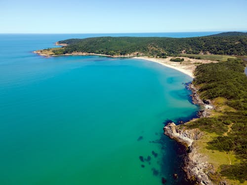 Free Aerial View of Blue Sea Stock Photo