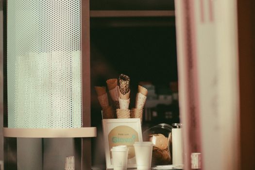 Cone Shell Ice Cream Type Cookie