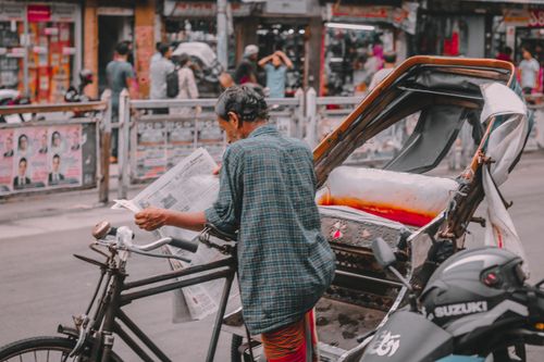 Free stock photo of rickshaw pullers Stock Photo