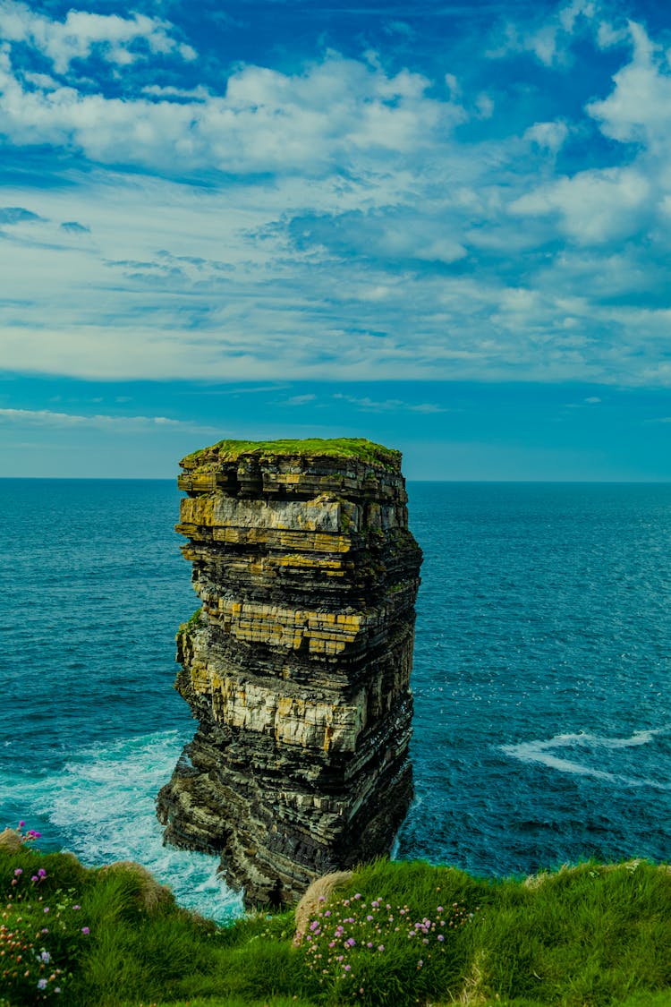 The Downpatrick Head In Dun Bristle Sea Stack In The Coast Of Ireland