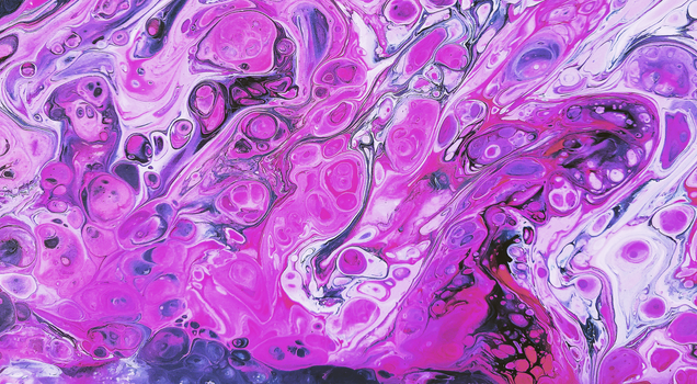 Dynamic purple and pink color swirl abstract art with fluid patterns and textures.
