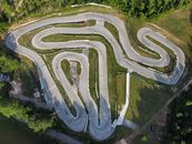 Aerial View of Gray Asphalt Road