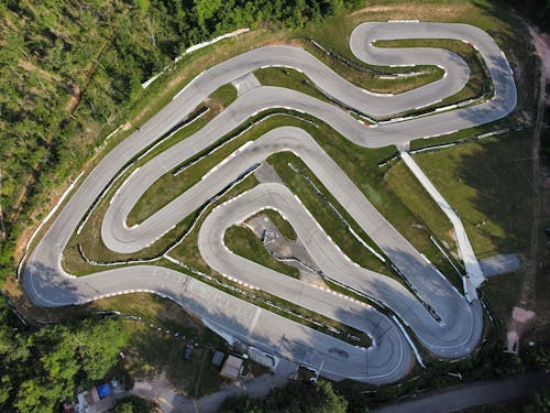 Birds Eye View of a Racetrack