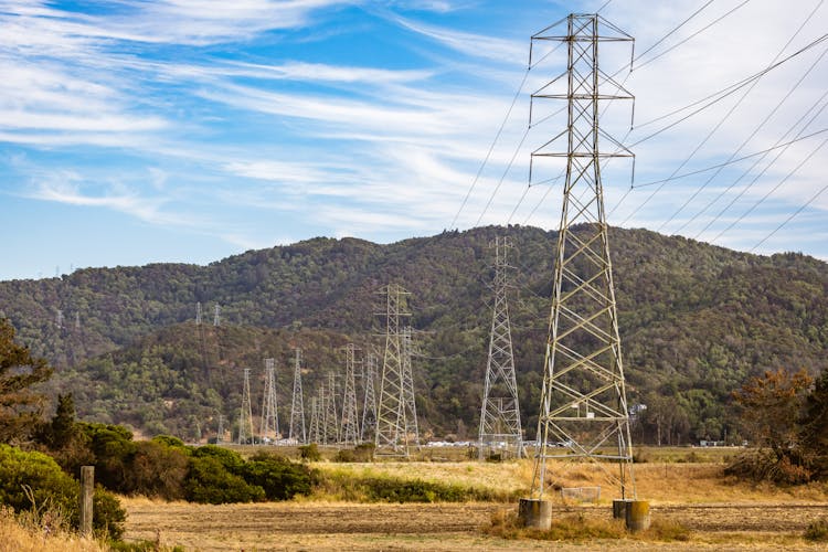 Electric Towers Near Green Mountain