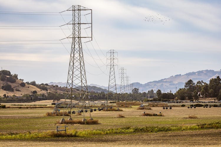 Transmission Towers In The Countryside