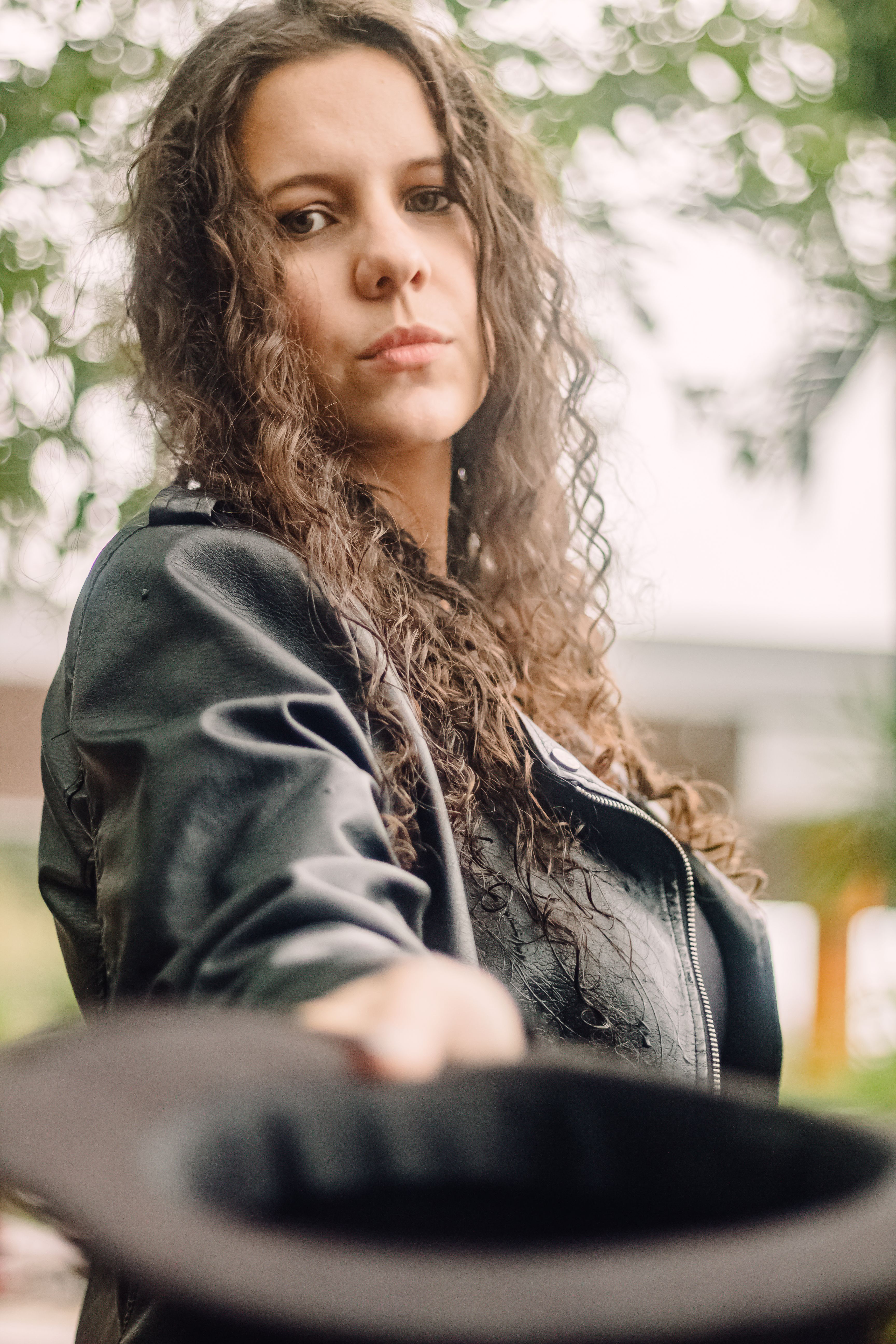 A Woman in Black Leather Jacket · Free Stock Photo