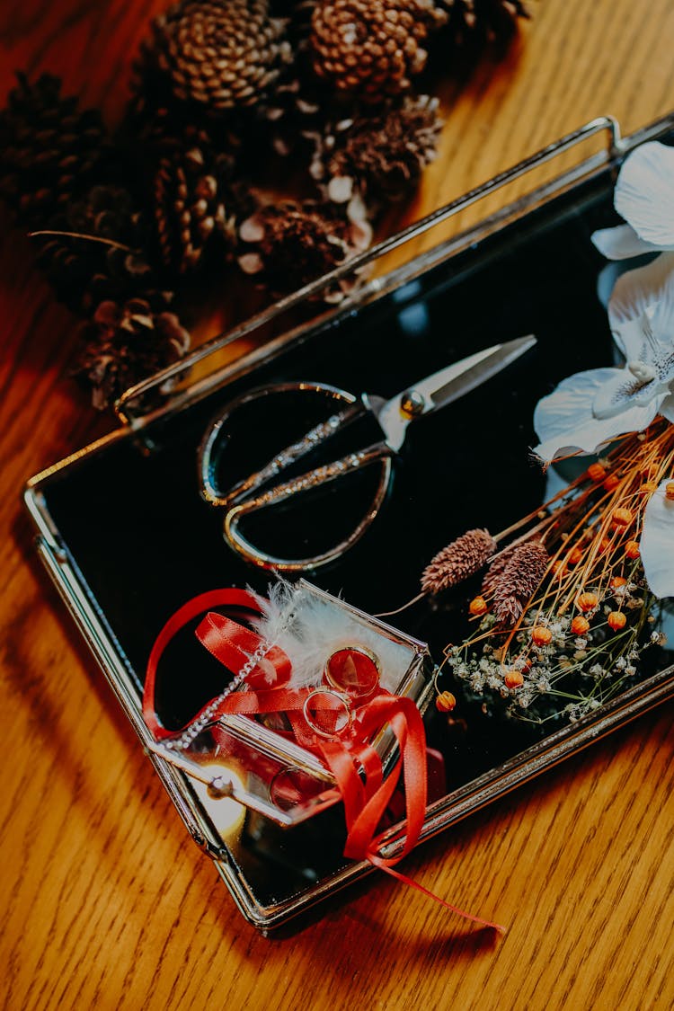 Scissors And Objects On A Tray 