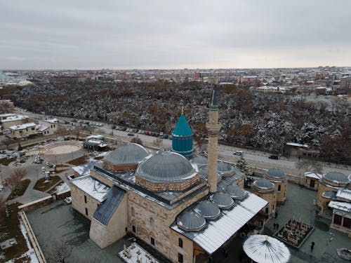 \Aerial Shot of Mevlana Museum in Konya Turkey