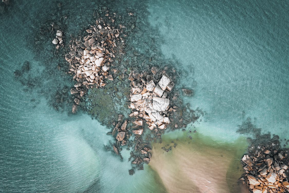 бесплатная Бесплатное стоковое фото с Аэрофотосъемка, берег, море Стоковое фото