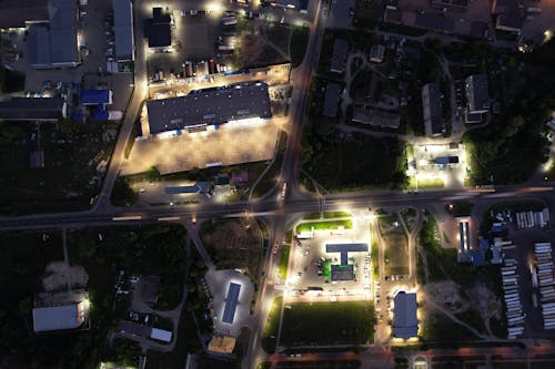 Aerial View of City Buildings