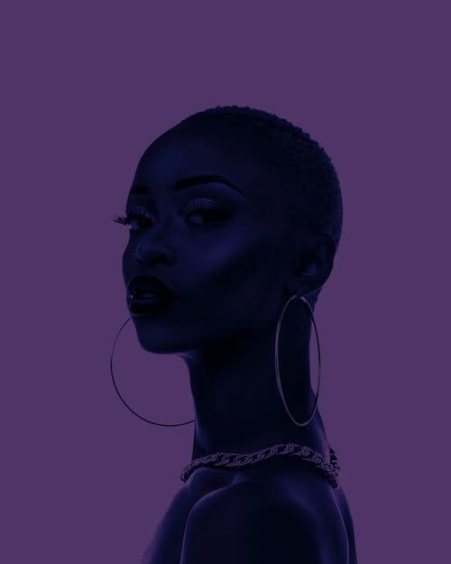 Gratis stockfoto met Afrikaanse vrouw, detailopname, eenkleurig