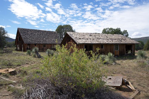 Wooden Barns in the Mountain Top