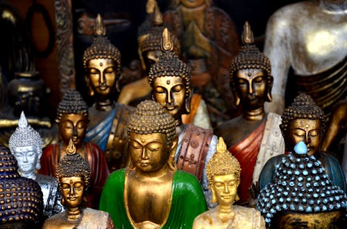 Brass Buddha on Display 