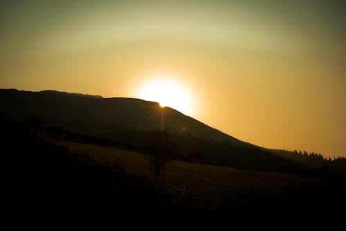 Scenic View of a Mountain during Sunrise