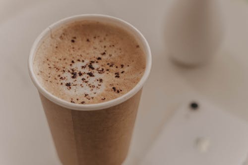 Brown Paper Cup with Coffee