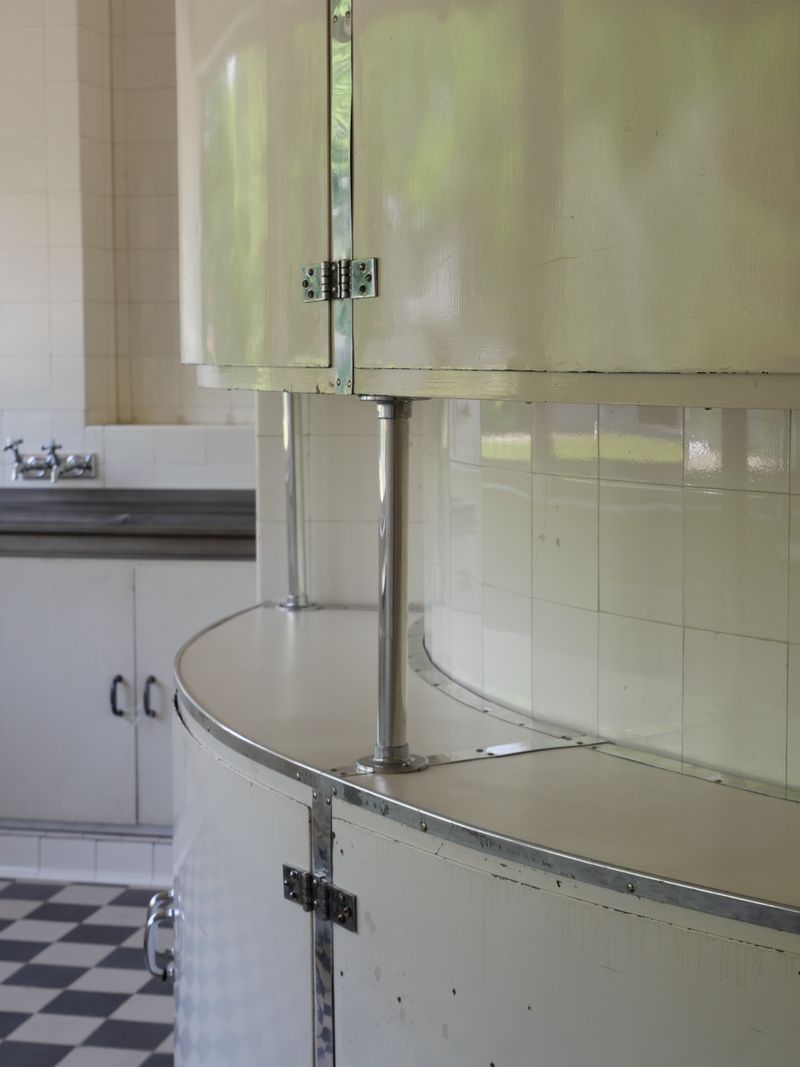 Glass shower enclosure in a modern bathroom