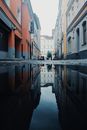 Reflective Photography of Alleyway