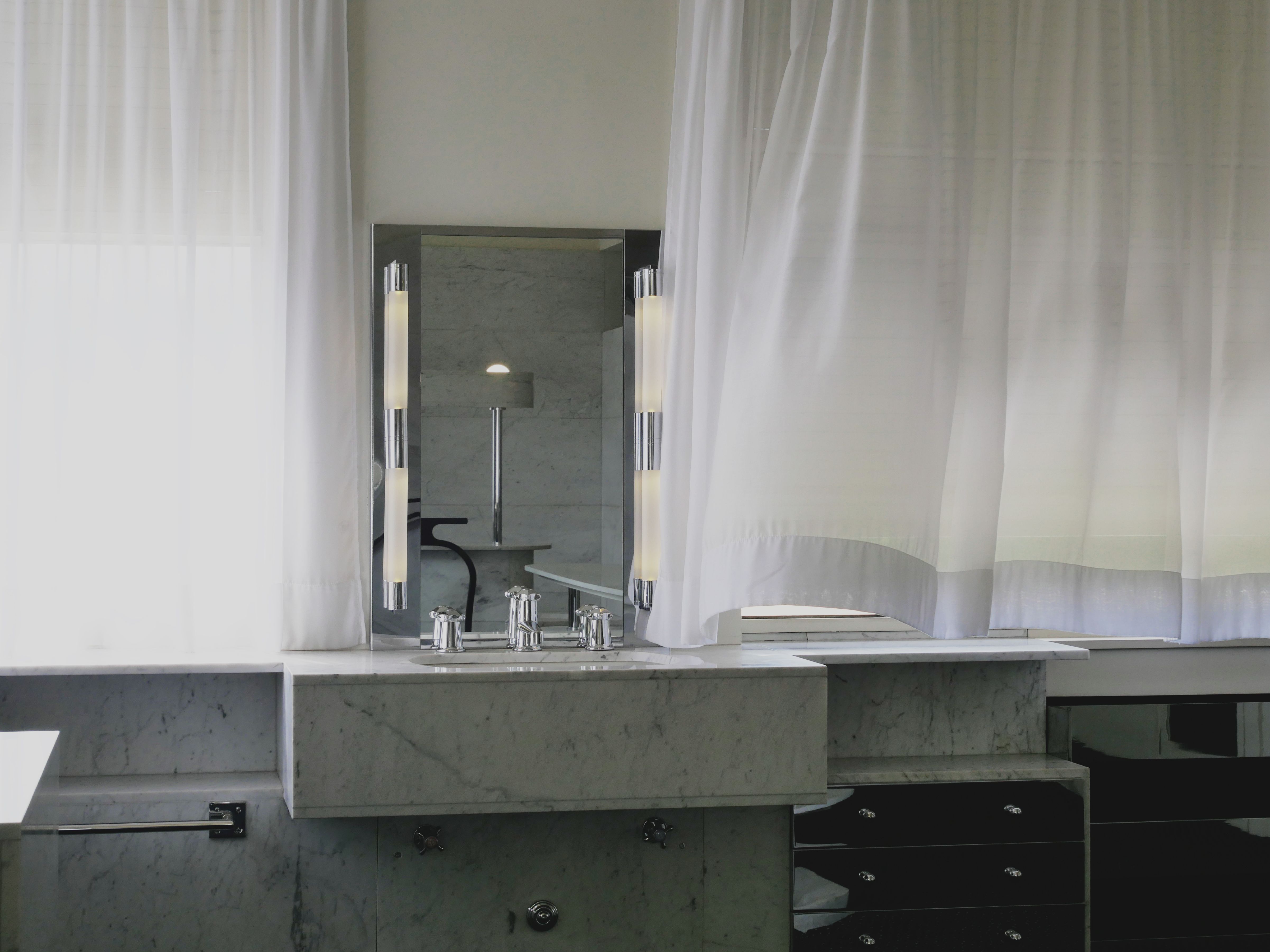 Drawer storage inside a bathroom vanity