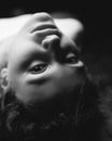 Grayscale Photo of Womans Face