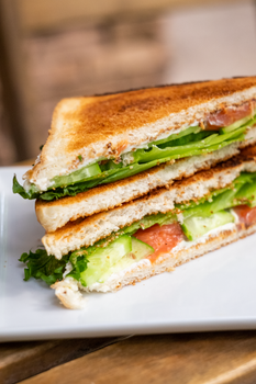Vegetable Sandwich On White