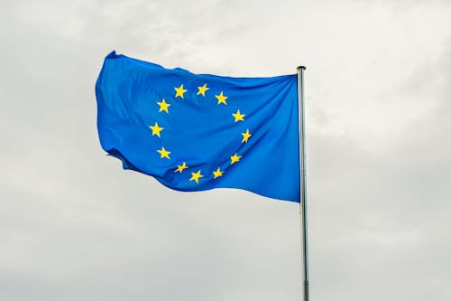 คลังภาพถ่ายฟรี ของ การเคลื่อนไหว, ธงสหภาพยุโรป, ปลิวไสว