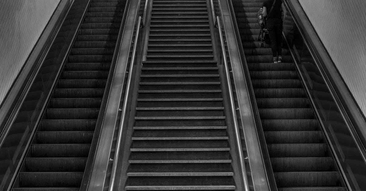 Free stock photo of black and white, escalator, going up