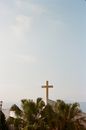 A Cross with the Sky in the Background
